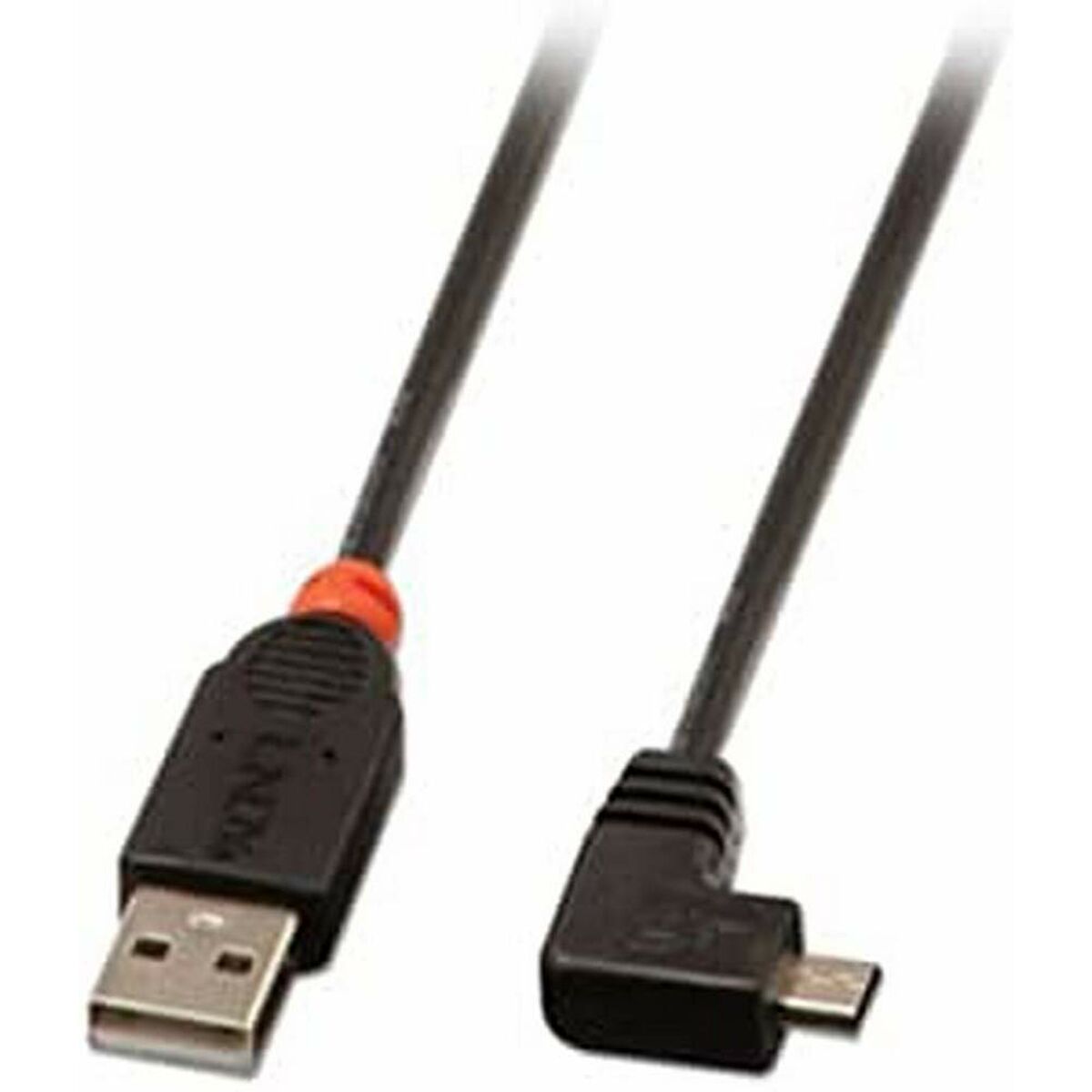 Kabel USB 2.0 A u Micro USB B LINDY 5 m 50 cm Crna Crvena